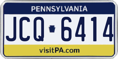 PA license plate JCQ6414