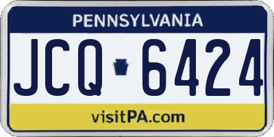 PA license plate JCQ6424
