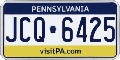 PA license plate JCQ6425