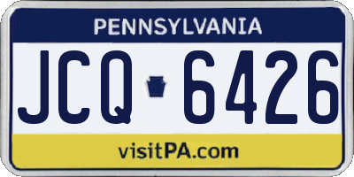 PA license plate JCQ6426