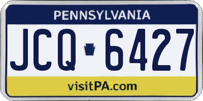 PA license plate JCQ6427