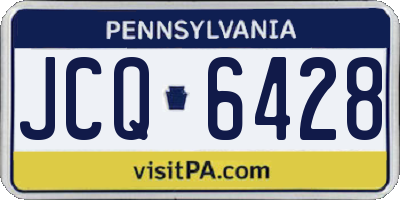 PA license plate JCQ6428