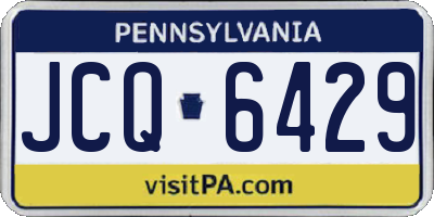 PA license plate JCQ6429