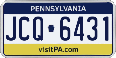 PA license plate JCQ6431