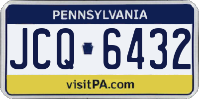 PA license plate JCQ6432