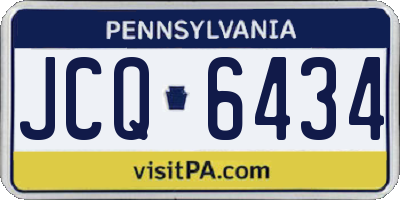PA license plate JCQ6434