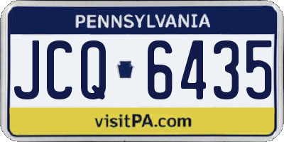 PA license plate JCQ6435