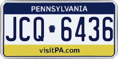 PA license plate JCQ6436