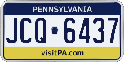 PA license plate JCQ6437