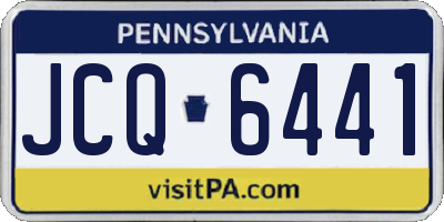 PA license plate JCQ6441