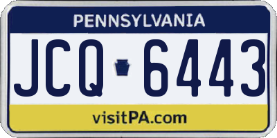 PA license plate JCQ6443