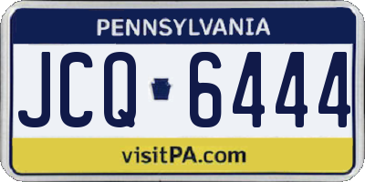 PA license plate JCQ6444