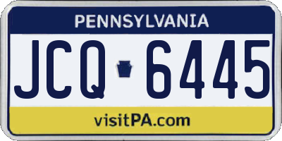 PA license plate JCQ6445