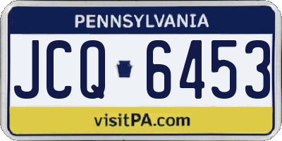 PA license plate JCQ6453