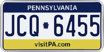 PA license plate JCQ6455