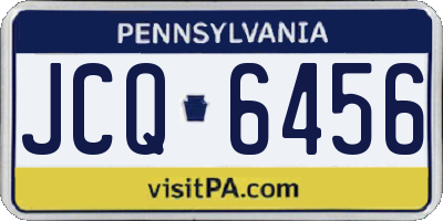 PA license plate JCQ6456