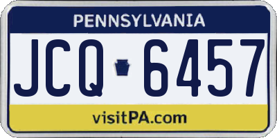 PA license plate JCQ6457