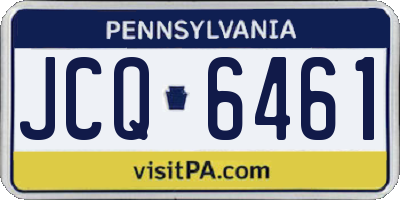 PA license plate JCQ6461