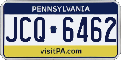 PA license plate JCQ6462