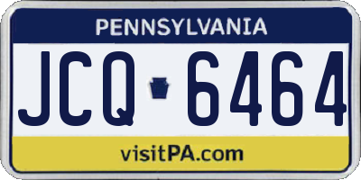 PA license plate JCQ6464