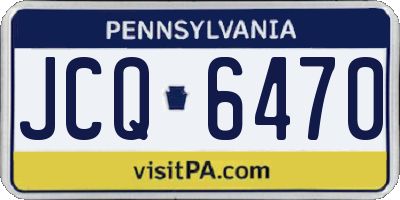 PA license plate JCQ6470