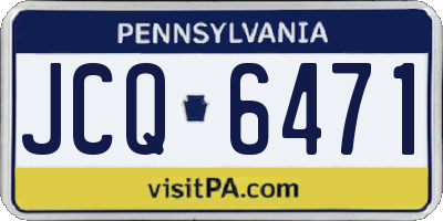 PA license plate JCQ6471