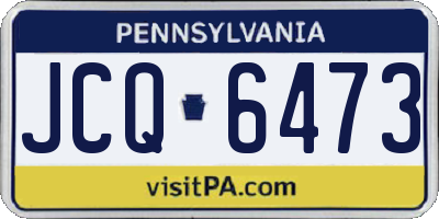 PA license plate JCQ6473