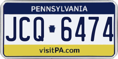 PA license plate JCQ6474