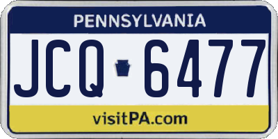PA license plate JCQ6477