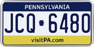 PA license plate JCQ6480