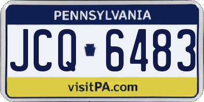 PA license plate JCQ6483