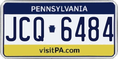 PA license plate JCQ6484