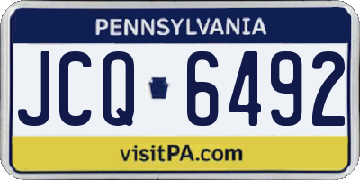 PA license plate JCQ6492