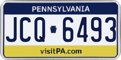 PA license plate JCQ6493