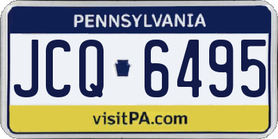 PA license plate JCQ6495