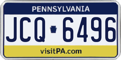 PA license plate JCQ6496