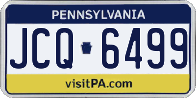 PA license plate JCQ6499