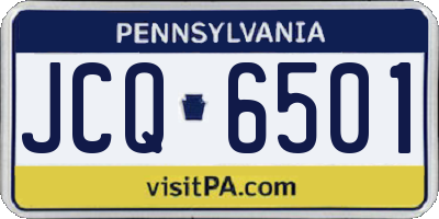 PA license plate JCQ6501