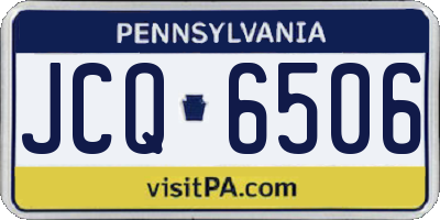 PA license plate JCQ6506