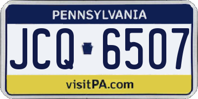 PA license plate JCQ6507