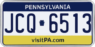 PA license plate JCQ6513