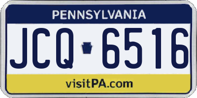 PA license plate JCQ6516