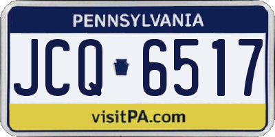 PA license plate JCQ6517