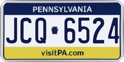 PA license plate JCQ6524