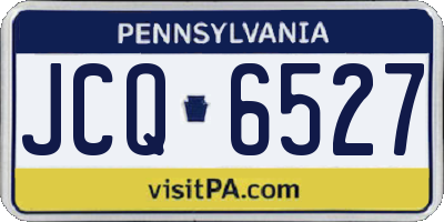 PA license plate JCQ6527
