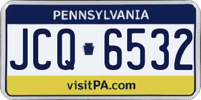 PA license plate JCQ6532