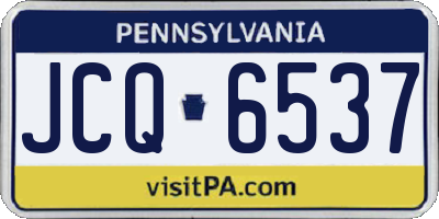 PA license plate JCQ6537