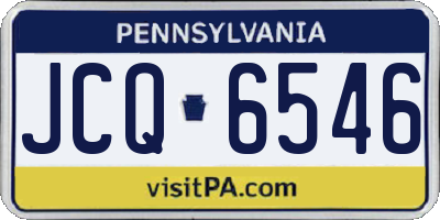 PA license plate JCQ6546