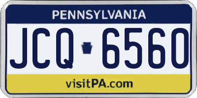 PA license plate JCQ6560