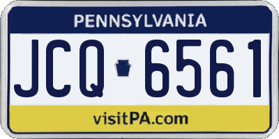 PA license plate JCQ6561